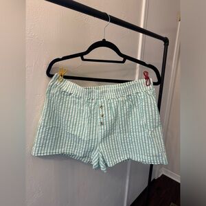 Urban Renewal Mint Striped High Waist Boxer Shorts